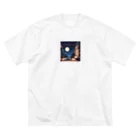 ドット絵グッズ販売の満月の夜 Big T-Shirt