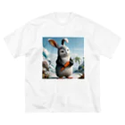 usagimajyoのペンギンとウサギの子供 Big T-Shirt