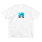 OTIRUBUTUBUTUのアクアぎょ ビッグシルエットTシャツ