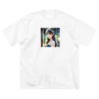 終わらない夢🌈の美しい少女✨ ビッグシルエットTシャツ