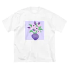 くまのお花屋さんの韓国っぽい絵 ビッグシルエットTシャツ