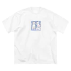 pon_gashiの可愛いだけじゃない！ ガンギマリ猫の魅力満載！ ビッグシルエットTシャツ