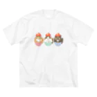 mash artのにゃんもスイーツ、1 ビッグシルエットTシャツ