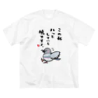 おもしろ書道Tシャツ専門店『てんくり』のこの私 ハッとしている 鳩ですよ。 Big T-Shirt