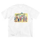 freehandの浮世絵猫のお風呂屋さん Big T-Shirt