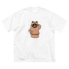 tanuki_msの埴輪タヌキ ビッグシルエットTシャツ