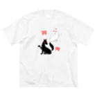 彩の狐窓-AYANOKOMADO-  彩烏suzuri店の稲荷の狐 ビッグシルエットTシャツ