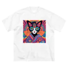 8890の芸者　黒猫 Big T-Shirt