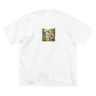 hachitaroのうさぎと小鳥たち④ Big T-Shirt