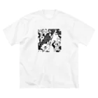 ZZRR12の花と美女 ビッグシルエットTシャツ