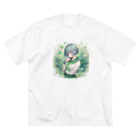 ゆめのかすずめの翠と緑 Big T-Shirt