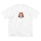 Vibraphoneの猫ネコ　 ビッグシルエットTシャツ