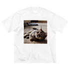 zigerparkの寝転ぶ猫 ビッグシルエットTシャツ