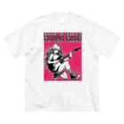 PALA's SHOP　cool、シュール、古風、和風、のGUITAR GIRLS　６□ ビッグシルエットTシャツ