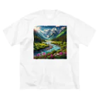 Rパンダ屋の「美しい山風景グッズ」 Big T-Shirt