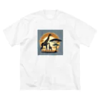 akinyan3128の夕日の中のキリンさん Big T-Shirt