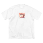 あるてごのかわいいシマエナガのキャラクターグッズです ビッグシルエットTシャツ