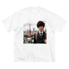 可愛い男の子イラスト販売所　By,keicyanの男の子　中学1年生　タワーバッグに Big T-Shirt