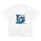 NaturalCanvasのOcean's Smile, Waves of Hope ビッグシルエットTシャツ