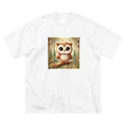 akinyan3128の守護神のフクロウさん ビッグシルエットTシャツ