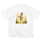 ゆめのかすずめの光の中で踊る Big T-Shirt