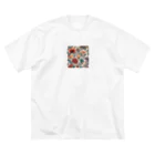 PlayfulBaseの花柄 ビッグシルエットTシャツ