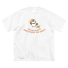 “すずめのおみせ” SUZURI店のHello! すずめだいきち ビッグシルエットTシャツ