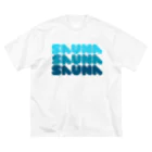Saunagirl/サウナガールのSAUNA SAUNA SAUNA ブルー Big T-Shirt