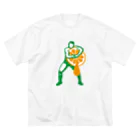 LUCHAのヘッドロックみかん搾り ビッグシルエットTシャツ