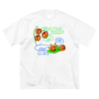 Lily bird（リリーバード）の枝つきホオズキ 水紋（和柄）その2 루즈핏 티셔츠