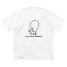 いそがしくてもメシの頭の長いタコ ビッグシルエットTシャツ