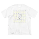 ぺちぺち工房 Pechi Pechi Atelierのあざらしがいっぱい(黄色Ver.) ビッグシルエットTシャツ