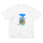 なごの殿と夏／猫 ビッグシルエットTシャツ