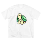 カメちゃん𓆉のツヤっとカメちゃん ビッグシルエットTシャツ