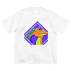 KIKITEKI_LABORATORYのHEBI -orange- ビッグシルエットTシャツ