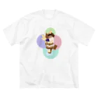 blueHawaiiのチョコレートパフェ  カラフル ビッグシルエットTシャツ