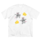 かわべしおん | イラストレーターのフィーバーねずみの予感 ビッグシルエットTシャツ