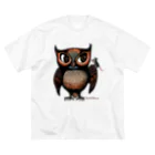  Dark blancoのDark blanco "Owl" Big T-Shirt