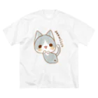 aska/ねこのかんづめのなでてもいいにゃ ビッグシルエットTシャツ