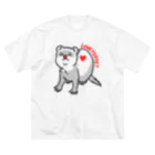 ナルーズ！のLOVE FERRET (黒線)セーブルB ビッグシルエットTシャツ