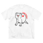 ナルーズ！のLOVE FERRET (黒線) ビッグシルエットTシャツ