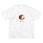 氷熊のおみせの猫カレー🍛おいしそうな いろをした ねこ. ビッグシルエットTシャツ