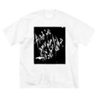 兎派のH.I.W.M.T.L #1(black white) ビッグシルエットTシャツ