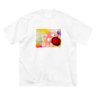 St.SKのアップル ビッグシルエットTシャツ