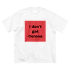 PizzaNightのI don't get Corona ビッグシルエットTシャツ