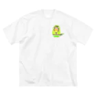 Lily bird（リリーバード）のうるうる黄緑ジャンボ ② ビッグシルエットTシャツ