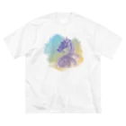 馬の絵の画家　斉藤いつみのサラブレッドの肖像画Tシャツ Big T-Shirt