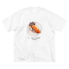 MOFUYAの【くろ】I love SUSHI ビッグシルエットTシャツ