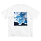 湘南の風景　 Seaside landscape at Shonan area in japanの電線のある風景 Big T-Shirt