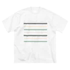 SANKAKU DESIGN STOREのノスタルジック横線。 ビッグシルエットTシャツ